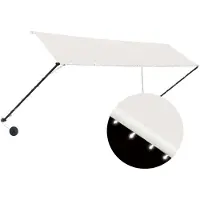 vidaXL Auvent rétractable avec LED 350x150 cm Crème