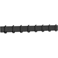 Acaza Porte-manteau - Porte-manteau mural - Porte-manteau suspendu au mur ou à la paroi - 8 crochets - 88 cm de long - Noir