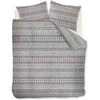 Ambiante Housse de Couette Ambiante Jenara Noir Coton-260 x 240 cm | Extra Large