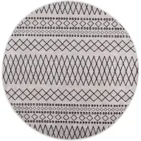 vidaXL Tapis lavable antidérapant φ120 cm noir et blanc