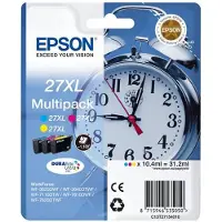 Epson 27XL Multipack - 3 ml - XL - jaune, cyan, magenta - original - emballage coque avec alarme radioélectrique - cartouche d'encre - pour WorkForce WF-3620DWF, WF-3640DTWF, WF-7110DTW...