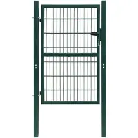 vidaXL Portail de clôture 2D (simple) vert 100x160 cm