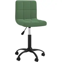vidaXL Chaise de bureau pivotante vert foncé velours