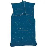 Matt & Rose Parure De Lit Imprimée En Coton Bleu Nuit 140x200+63x63cm