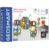 SmartGames Jouet de construction magnétique GeoSpace Station, 70dlg.