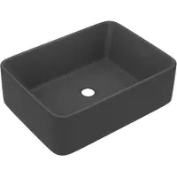 vidaXL Lavabo de luxe gris foncé mat 41x30x12 cm Céramique