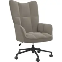 vidaXL Fauteuil relax gris clair velours