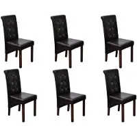 vidaXL Chaises de salle à manger 6 pcs. Marron similicuir