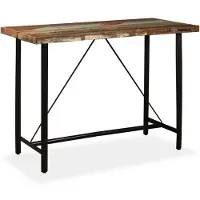 vidaXL Table de bar en vieux bois massif 150x70x107 cm
