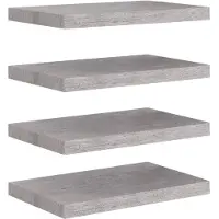 vidaXL Étagères murales flottantes 4 pcs gris béton 50x23x3,8 cm MDF