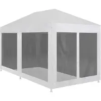 vidaXL Tente de réception avec 6 parois latérales en maille 6 x 3 m