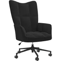 vidaXL Fauteuil relax noir velours