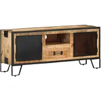 vidaXL Armoire TV 110x31x46 cm Bois de manguier rugueux