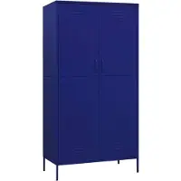 vidaXL Armoire bleu marine 90x50x180 cm Acier