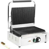 vidaXL Gril à panini rainuré 2200 W 43x30,5x20 cm