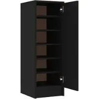 vidaXL Armoire à chaussures Noir 32x35x92 cm Bois d’ingénierie