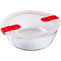 Pyrex Plat Rond Cook & Heat 26cm Verre Borosilicate Ultra-résistant -