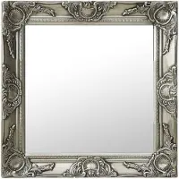 vidaXL Miroir mural style baroque 50x50 cm Argenté