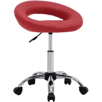 vidaXL Chaise de salle à manger pivotante vin rouge similicuir