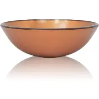 vidaXL Lavabo en verre trempé 42 cm brun