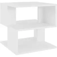 vidaXL Table d'appoint Blanc 40x40x40 cm Aggloméré