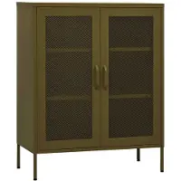 vidaXL Armoire de rangement Vert olive 80x35x101,5 cm Acier