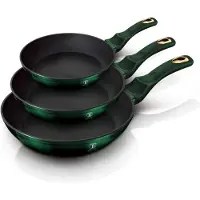Berlinger Haus Poêles BH-6168 Titan Vert Foncé 3-Pack
