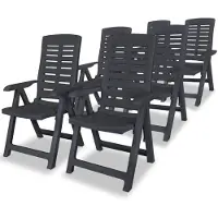 vidaXL Chaises longues de jardin 6 pcs. Anthracite