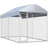 vidaXL Chenil d'extérieur avec toit 382x192x225 cm