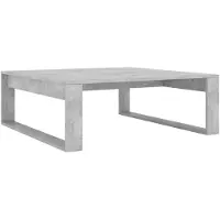 vidaXL Table basse gris béton 100x100x35 cm Bois composite