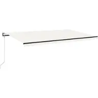 vidaXL Store automatique avec LED & capteur de vent 500x350 cm Crème