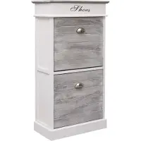 vidaXL Armoire à chaussures Gris 50 x 28 x 98 cm Bois de Paulownia