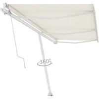 vidaXL Store sur pied automatique 600x300 cm Crème