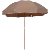 vidaXL Parasol avec mât en acier 300 cm Taupe