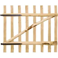 vidaXL Portillon simple de clôture Bois de noisetier 100x90 cm