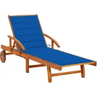 vidaXL Bain de soleil avec support acacia massif