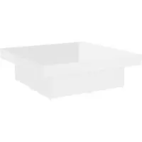 vidaXL Table Basse Blanc Brillant 90x90x28 cm Bois d'Ingénierie