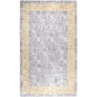 vidaXL Tapis lavable antidérapant 120x180 cm gris