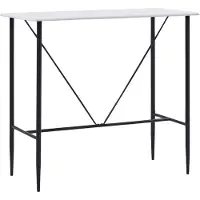 vidaXL Table de bar blanche 120 x 60 x 110 cm MDF