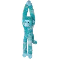 Wild republic - Peluche - Hanging Monkey - Singe Vibes Bleu