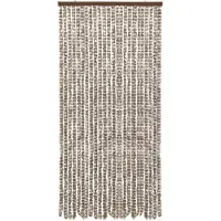 vidaXL Rideau moustiquaire taupe et blanc 100x220 cm chenille