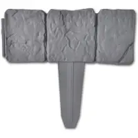 vidaXL Bordure de parterre 41 pcs. Plastique aspect pierre 10 m