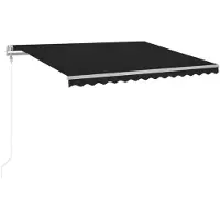vidaXL Store automatique avec LED & capteur de vent 400x350 cm Anthracite
