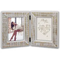 Zep Levico 2q 2x10x15 Cm Wood Portrait Photo Photo Frame Beige,Blanc