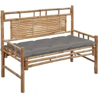 vidaXL Banc de jardin avec support 120 cm bambou