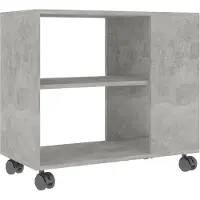 vidaXL Table d'appoint Gris béton 70x35x55 cm Bois d'ingénierie