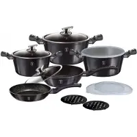 Berlinger Haus Ensemble de Casseroles BH-6886 Carbon Pro Mtallique Graphite