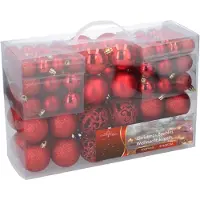 Generique boules de noël rouges - pack de 100