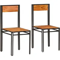 vidaXL Chaises de salle à manger 2 pcs. Bois massif acacia