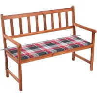 vidaXL Banc de jardin avec support 120 cm bois massif acacia